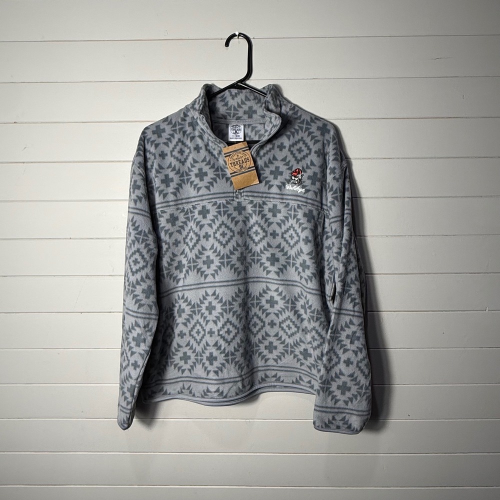 Georgia Bulldogs Rivalry Threads Fleece Pullover Mens Medium Gray NWT